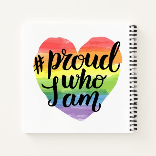 Stolz, wer ich bin notizblock (Rückseite)