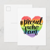 Stolz, wer ich bin postkarte (Vorne/Hinten)