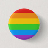 Stolz zeigen: Regenbogenflagge Button (Vorderseite)