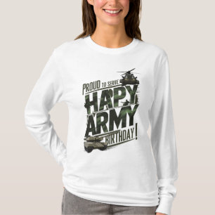 Stolz zu dienen: Glückliche Armee zum Geburtstag T T-Shirt