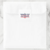 Stolz zu feiern quadratischer aufkleber (Tasche)