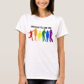 Stolz zu mir Gay Pride Weibliche Silhouetten T-Shirt (Vorderseite)