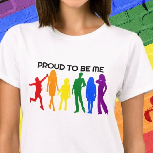 Stolz zu mir Gay Pride Weibliche Silhouetten T-Shirt