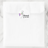 Stolz zu mir Genderfae Pride Super-Held Runder Aufkleber (Tasche)