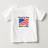 "Stolz zu sagen, gemacht in USA" Children'sTees Baby T-shirt (Vorderseite)