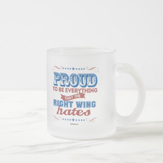 Stolz, zu sein alles die Rechte-Hasse Mattglastasse (Rechts)