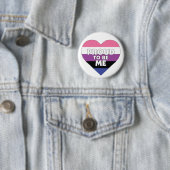 Stolz zu sein genderfluid stolze Flagge Herz Button (Beispiel)