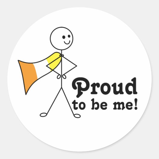 Stolz zu sein Maverique Pride Fahne Super Held Runder Aufkleber (Vorderseite)