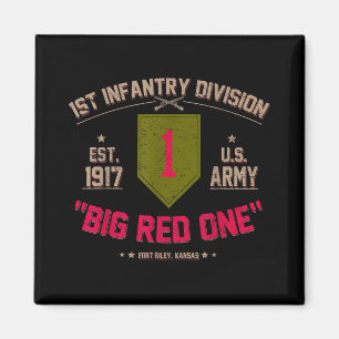 Stolze 1. Infanteriedivision Us Veteran Big 1 Red Magnet