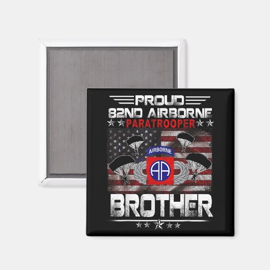 Stolze 82. Im Flugzeug Paratrooper Brother Us Flag Magnet (Vorderseite/Rückseite)