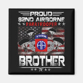 Stolze 82. Im Flugzeug Paratrooper Brother Us Flag Magnet (Vorne)