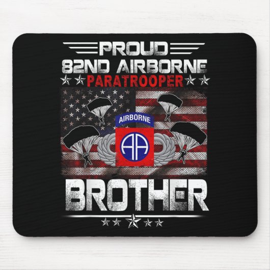 Stolze 82. Im Flugzeug Paratrooper Brother Us Flag Mousepad (Vorne)