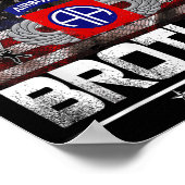 Stolze 82. Im Flugzeug Paratrooper Brother Us Flag Poster (Ecke)