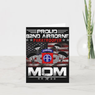 Stolze 82. Im Flugzeug Paratrooper Mama Us Flag - Karte