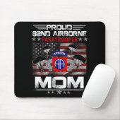 Stolze 82. Im Flugzeug Paratrooper Mama Us Flag - Mousepad (Mit Mouse)