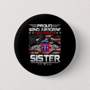 Stolze 82. Im Flugzeug Paratrooper Sister Us Flag  Button