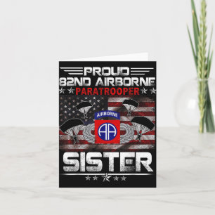 Stolze 82. Im Flugzeug Paratrooper Sister Us Flag  Karte