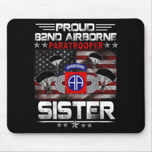 Stolze 82. Im Flugzeug Paratrooper Sister Us Flag  Mousepad