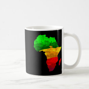 Stolze Afrika-Karte grün gelb rot afrikanischer St Kaffeetasse