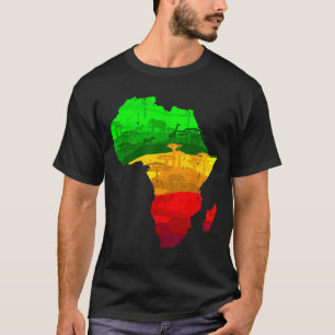 Stolze Afrika-Karte grün gelb rot afrikanischer St T-Shirt