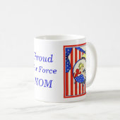stolze Air Force Mama Vintage-Design Kaffeetasse (VorderseiteRechts)