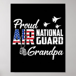 Stolze Air National Guard Opa-Flagge Familie Poster