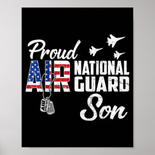 Stolze Air National Guard Sohn Flagge Familie pass Poster