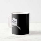 stolze Alask Staat Zuhause gewachsen Map Kontur Ro Kaffeetasse (Vorderseite Links)