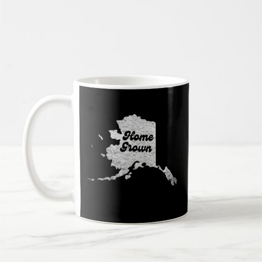 stolze Alask Staat Zuhause gewachsen Map Kontur Ro Kaffeetasse (Links)