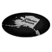 stolze Alask Staat Zuhause gewachsen Map Kontur Ro Schneidebrett (Ecke)