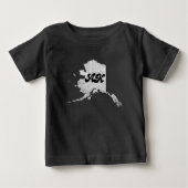 stolze Alask Staat Zuhause Map Kontur Rocky Map AK Baby T-shirt (Vorderseite)