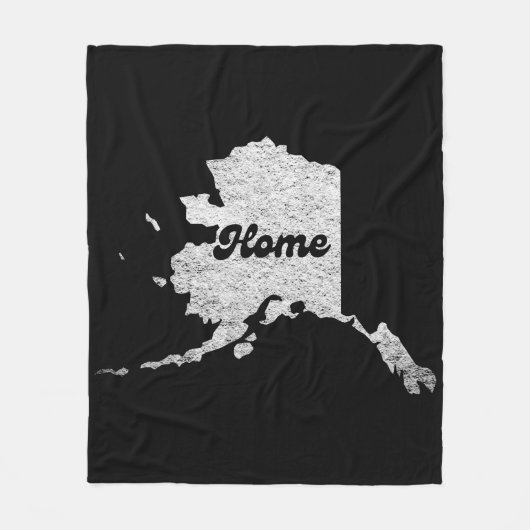 stolze Alask Staat Zuhause Map Kontur Rocky Map AK Fleecedecke (Vorderseite)
