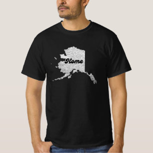 stolze Alask Staat Zuhause Map Kontur Rocky Map AK T-Shirt