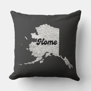 stolze Alaska State Home Map Umriss Rocky Map AK  Kissen