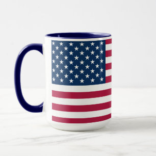 Stolze Amerikaner   Große 15 oz amerikanische Flag Tasse