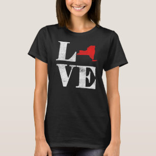 Stolze Amerikaner Staatsflagge Land Map Liebe Neu T-Shirt
