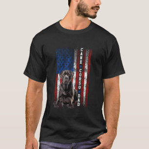 Stolze amerikanische Flagge Hund Lover Cane Corso  T-Shirt