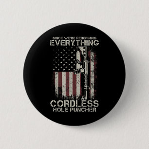 Stolze amerikanische Flagge Veteran Gun Rights Tlt Button
