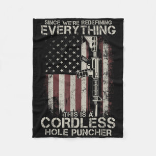 Stolze amerikanische Flagge Veteran Gun Rights Tlt Fleecedecke