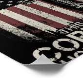Stolze amerikanische Flagge Veteran Gun Rights Tlt Poster (Ecke)