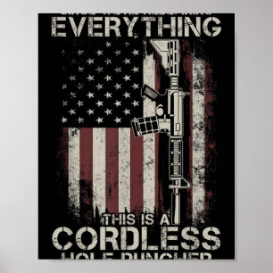 Stolze amerikanische Flagge Veteran Gun Rights Tlt Poster