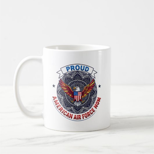 Stolze amerikanische Luftwaffenmutter Kaffeetasse (Links)