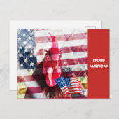 Stolze amerikanische Postkarte (Vorne/Hinten)