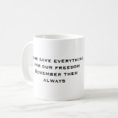 Stolze amerikanische Tasse (Vorderseite Links)