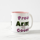 Stolze Armee-Cousin-Rosa-Tasse Zweifarbige Tasse (VorderseiteRechts)