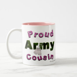 Stolze Armee-Cousin-Rosa-Tasse Zweifarbige Tasse