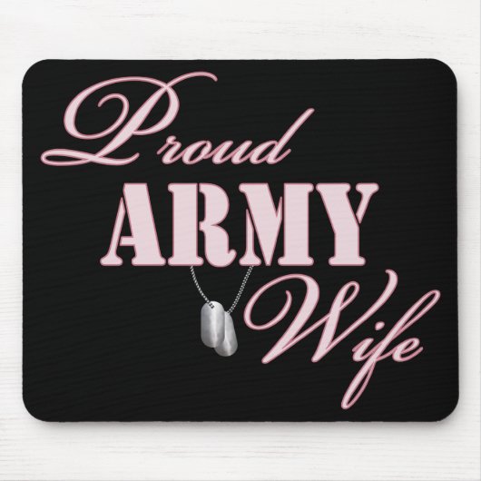Stolze Armee-Ehefrau Mousepad (Vorne)