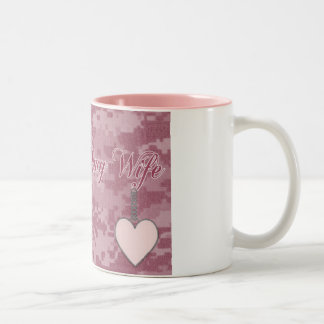 Stolze Armee-Ehefrau-Tasse Zweifarbige Tasse