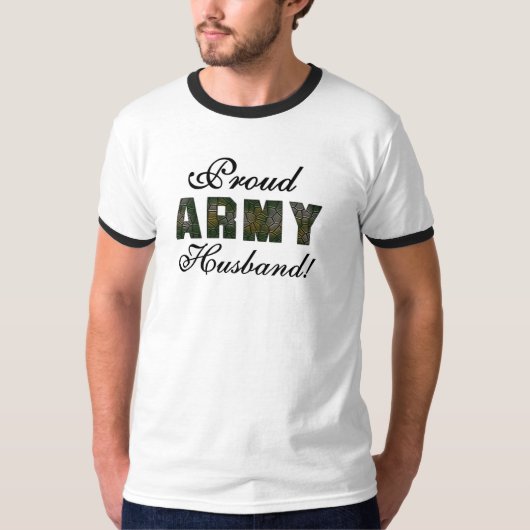 Stolze Armee-Ehemann-T-Shirts und Geschenke T-Shirt (Vorderseite)