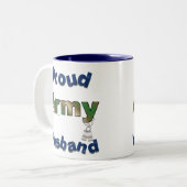Stolze Armee-Ehemann-Tasse Zweifarbige Tasse (Vorderseite Links)